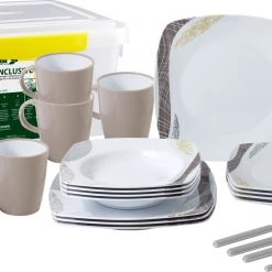 Brunner All Inclusive Service à vaisselles 16 pièces, blanc/beige