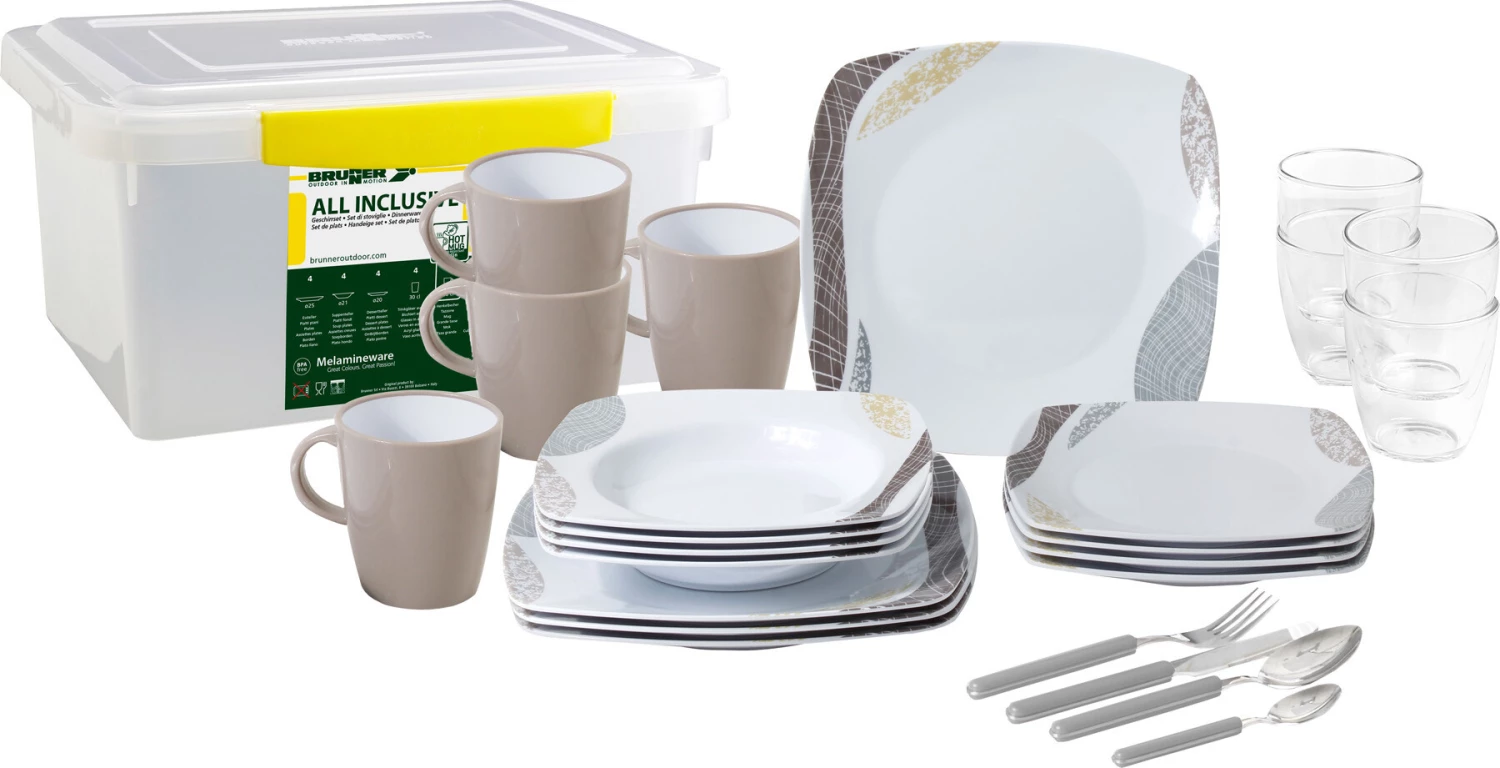 Brunner All Inclusive Service à vaisselles 16 pièces, blanc/beige 3 Brunner All Inclusive Service à vaisselles 16 pièces, blanc/beige