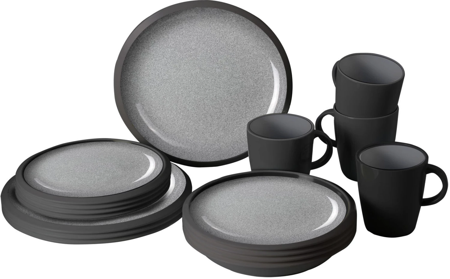 Brunner Lunch Box Service à vaisselles, gris/blanc 3 Brunner Lunch Box Service à vaisselles, gris/blanc