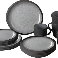 Brunner Lunch Box Service à vaisselles, noir/gris