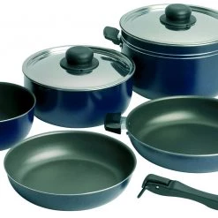 Campingaz Set de vaisselle de camping 9 pièces, bleu