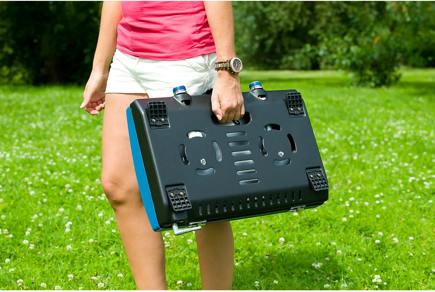 Campingaz 200 S Réchaud à double feu, bleu/argent 5 Campingaz 200 S Réchaud à double feu, bleu/argent – Image 3