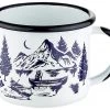 CAMPZ At the Lake Enamel Mug, blanc/bleu -Cuisine de Camping Soldes campz at the lake enamel mug white navy blue 1