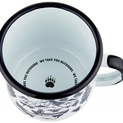 CAMPZ At the Lake Enamel Mug, blanc/bleu -Cuisine de Camping Soldes campz at the lake enamel mug white navy blue 3