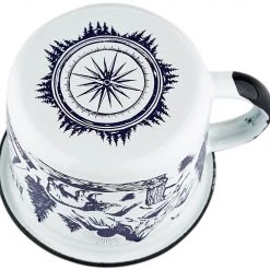 CAMPZ At the Lake Enamel Mug, blanc/bleu -Cuisine de Camping Soldes campz at the lake enamel mug white navy blue 4