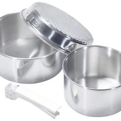 CAMPZ Aluminium Classic Set d’ustensiles de cuisine, argent