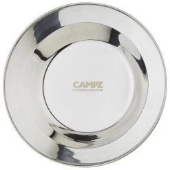 CAMPZ Assiette en inox Plat 24cm, argent