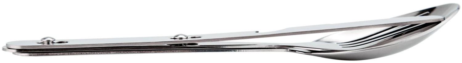 CAMPZ Set dîner en inox 1 personnes, argent 7 CAMPZ Set dîner en inox 1 personnes, argent – Image 5