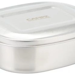 CAMPZ Boîte pour déjeuner en acier inoxydable M 850ml, argent