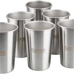 CAMPZ Kit de gobelets Acier inoxydable 6 pièces, argent
