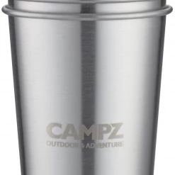 CAMPZ Kit de gobelets Acier inoxydable 6 pièces, argent 7 CAMPZ Kit de gobelets Acier inoxydable 6 pièces, argent -Cuisine de Camping Soldes campz stapelbecher set edelstahl 6 stueck silber 3
