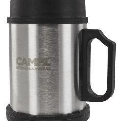 CAMPZ Tasse isotherme Acier 400ml, argent/noir