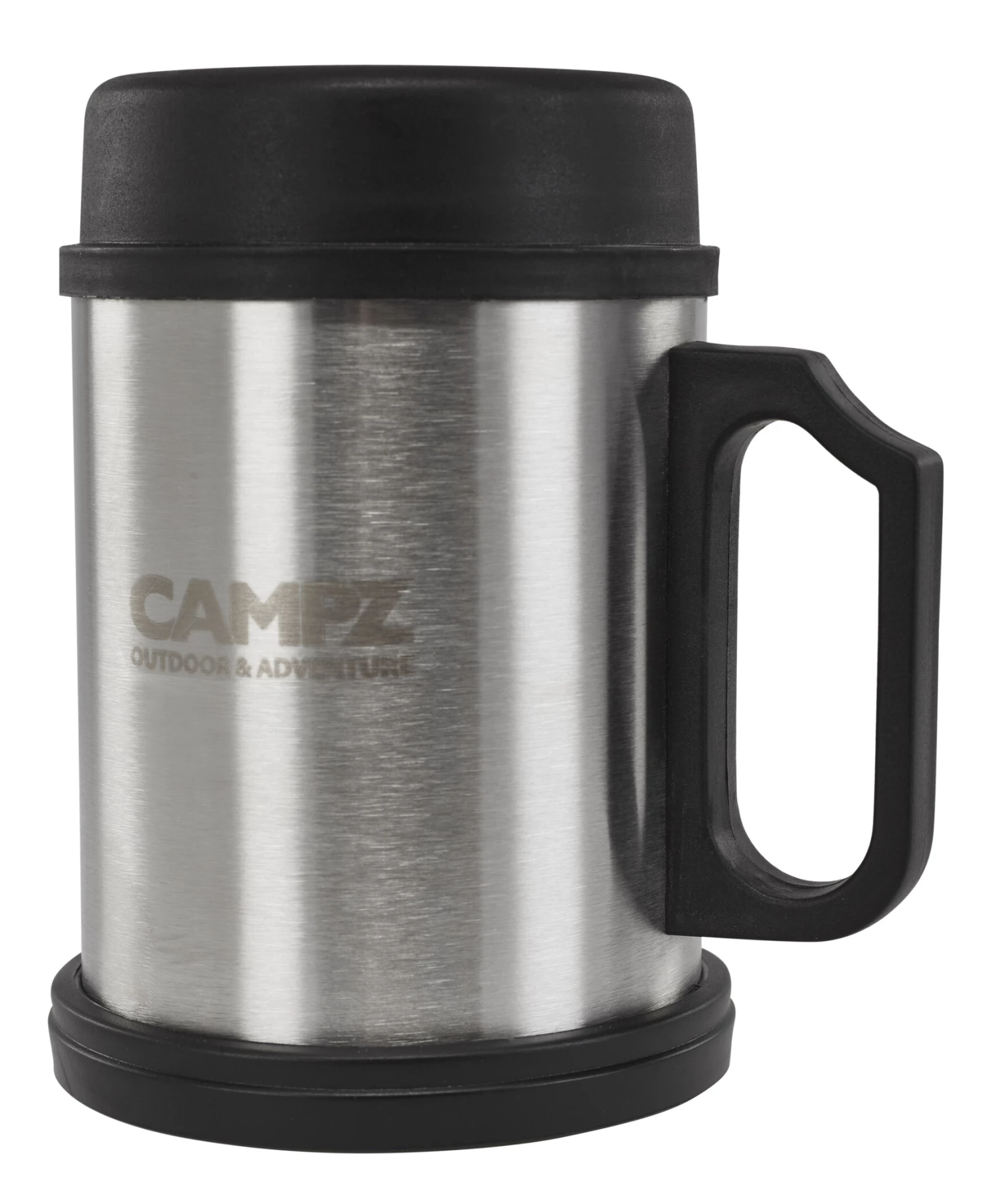 CAMPZ Tasse isotherme Acier 400ml, argent/noir 3 CAMPZ Tasse isotherme Acier 400ml, argent/noir