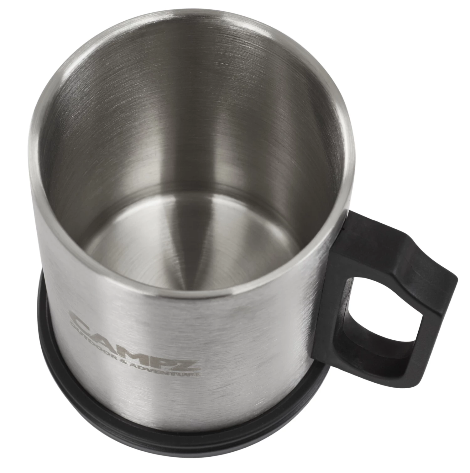 CAMPZ Tasse isotherme Acier 400ml, argent/noir 4 CAMPZ Tasse isotherme Acier 400ml, argent/noir – Image 2