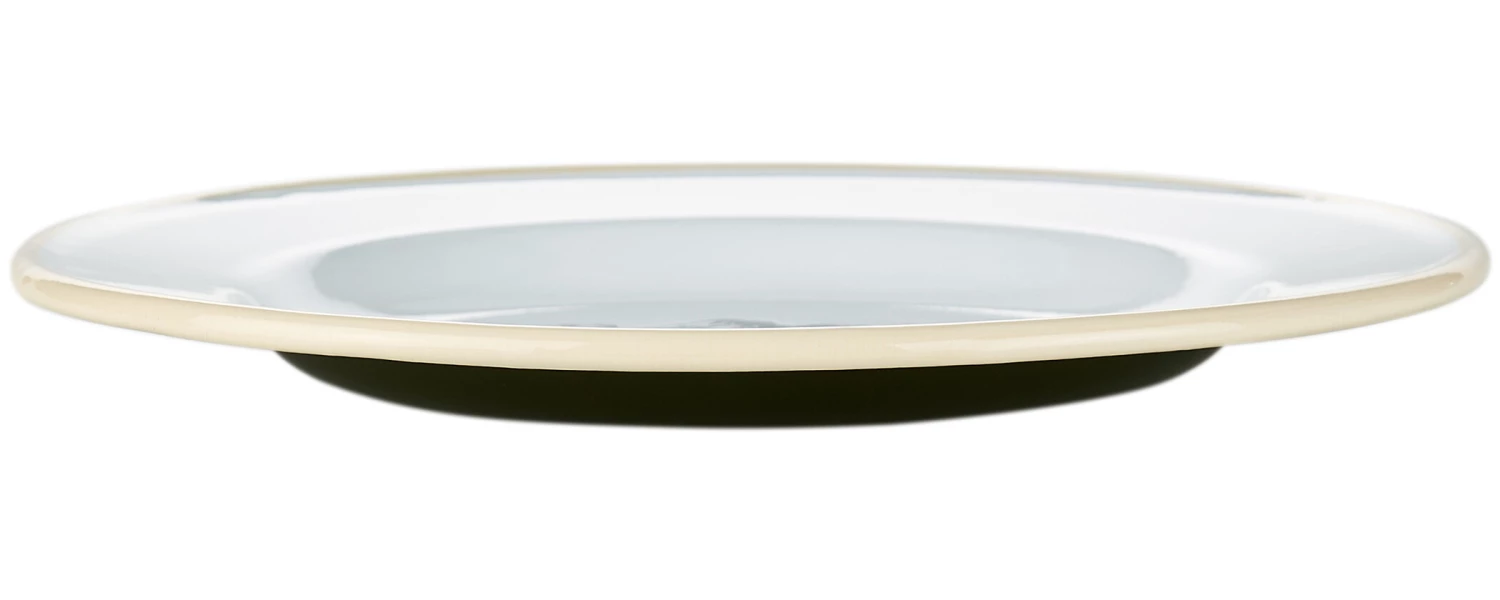 CAMPZ Wanderlust Enamel Flat Plate, vert/blanc 6 CAMPZ Wanderlust Enamel Flat Plate, vert/blanc – Image 4