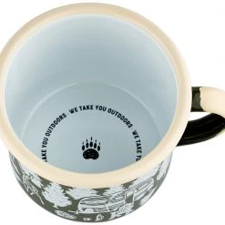 CAMPZ Wanderlust Enamel Mug, vert/blanc 9 CAMPZ Wanderlust Enamel Mug, vert/blanc -Cuisine de Camping Soldes campz wanderlust enamel mug forrest green white cream 3