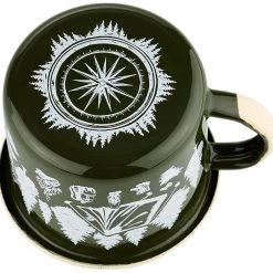 CAMPZ Wanderlust Enamel Mug, vert/blanc 10 CAMPZ Wanderlust Enamel Mug, vert/blanc -Cuisine de Camping Soldes campz wanderlust enamel mug forrest green white cream 4