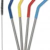 Klean Kanteen Straw 4 Pack 8mm, Multicolore -Cuisine de Camping Soldes klean kanteen straw 4 pack 8mm multi color brushed stainless 1