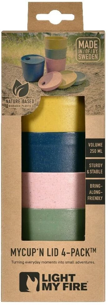 Light My Fire MyCup´n Lid Cup Short 4 Pack, Multicolore 4 Light My Fire MyCup´n Lid Cup Short 4 Pack, Multicolore – Image 2