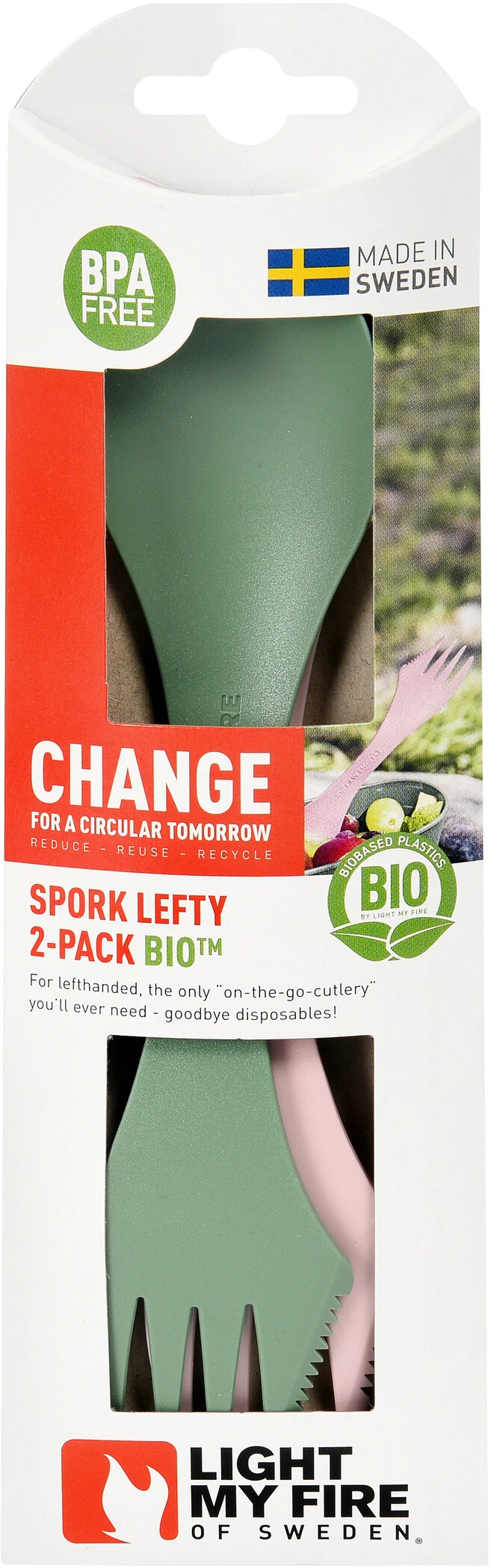 Light My Fire Spork Lefty BIO 2 packs, jaune/bleu 5 Light My Fire Spork Lefty BIO 2 packs, jaune/bleu – Image 3