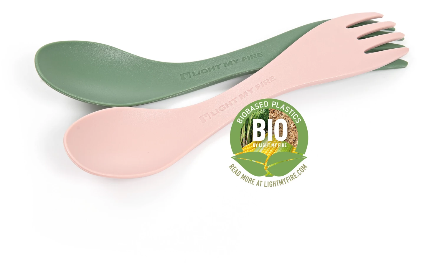 Light My Fire Spork Little BIO 2 packs, vert/rose 4 Light My Fire Spork Little BIO 2 packs, vert/rose – Image 2