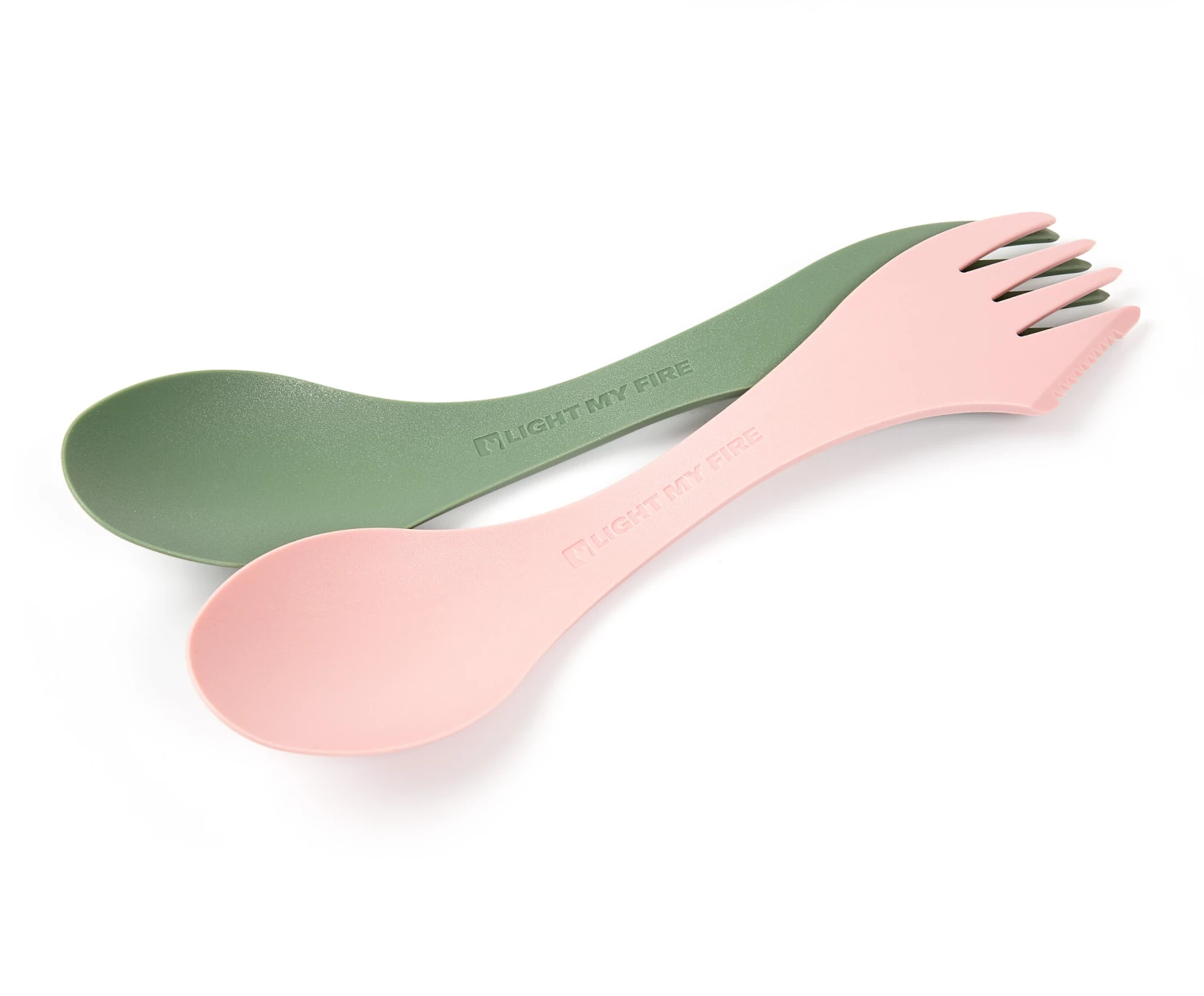 Light My Fire Spork Original BIO 2 packs, vert/rose 3 Light My Fire Spork Original BIO 2 packs, vert/rose