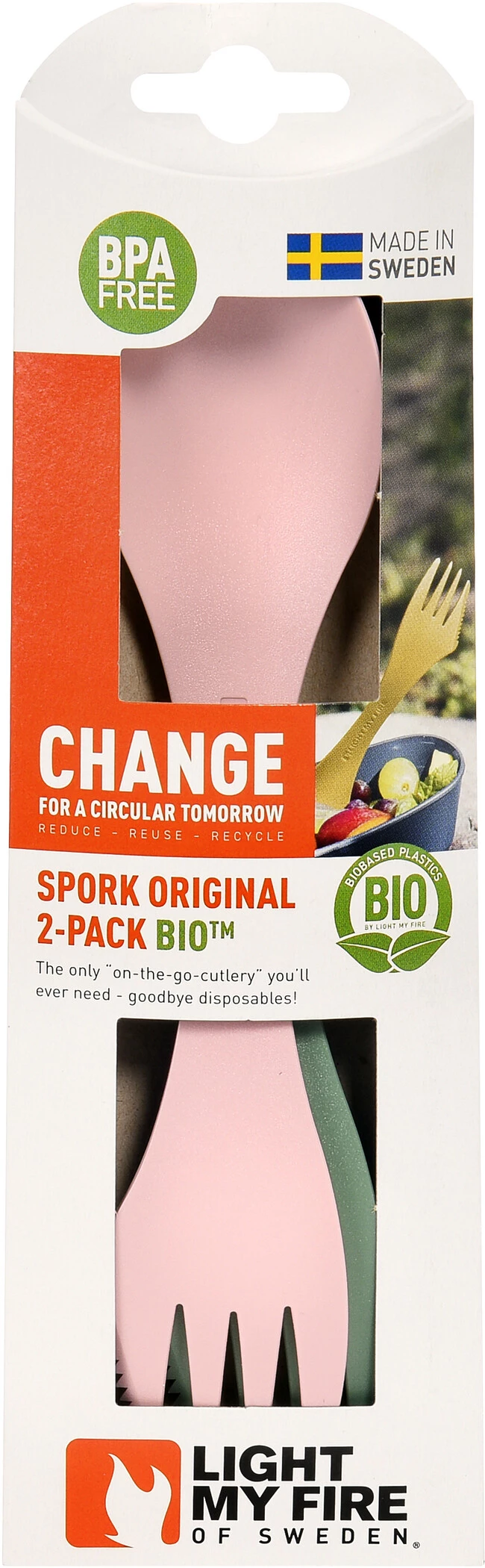 Light My Fire Spork Original BIO 2 packs, orange/noir 5 Light My Fire Spork Original BIO 2 packs, orange/noir – Image 3