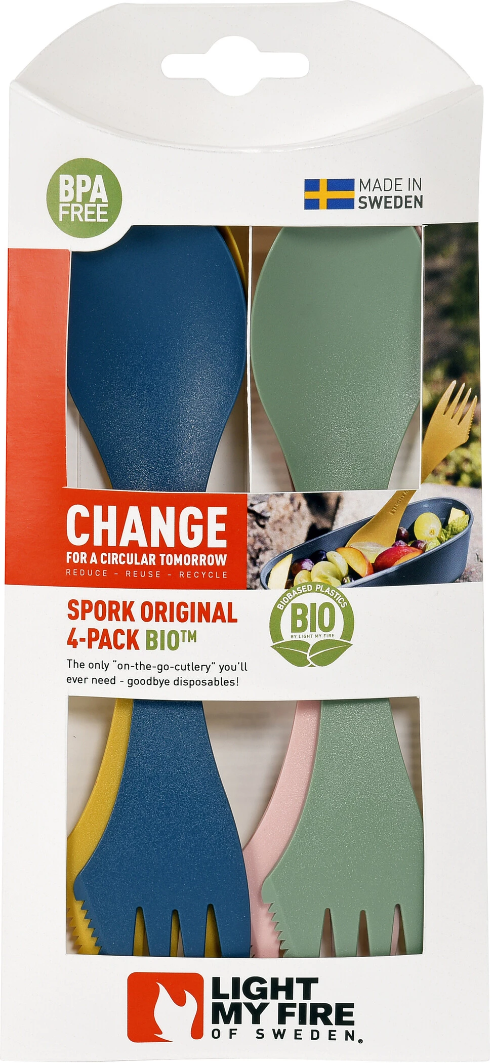 Light My Fire Spork Original BIO 4 packs, Multicolore 5 Light My Fire Spork Original BIO 4 packs, Multicolore – Image 3