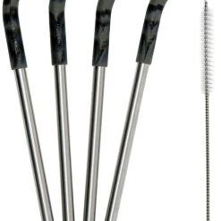 MIZU Kit Pailles 4 pailles et 1 brosse, Multicolore