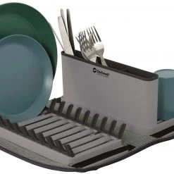 Outwell Dunton Foldable Dish Rack with Sponge Drain, gris/noir -Cuisine de Camping Soldes outwell dunton foldable dish rack with sponge drain 3