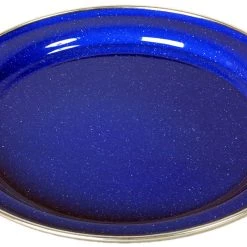 Basic Nature Enamel Plate Flat 26cm, bleu