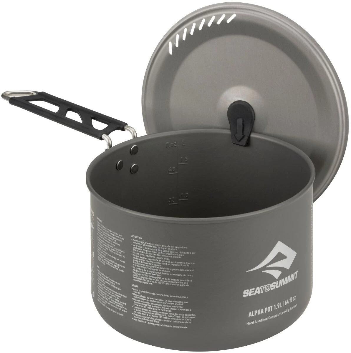 Sea to Summit Alpha Casserole 1,9l, gris 4 Sea to Summit Alpha Casserole 1,9l, gris – Image 2