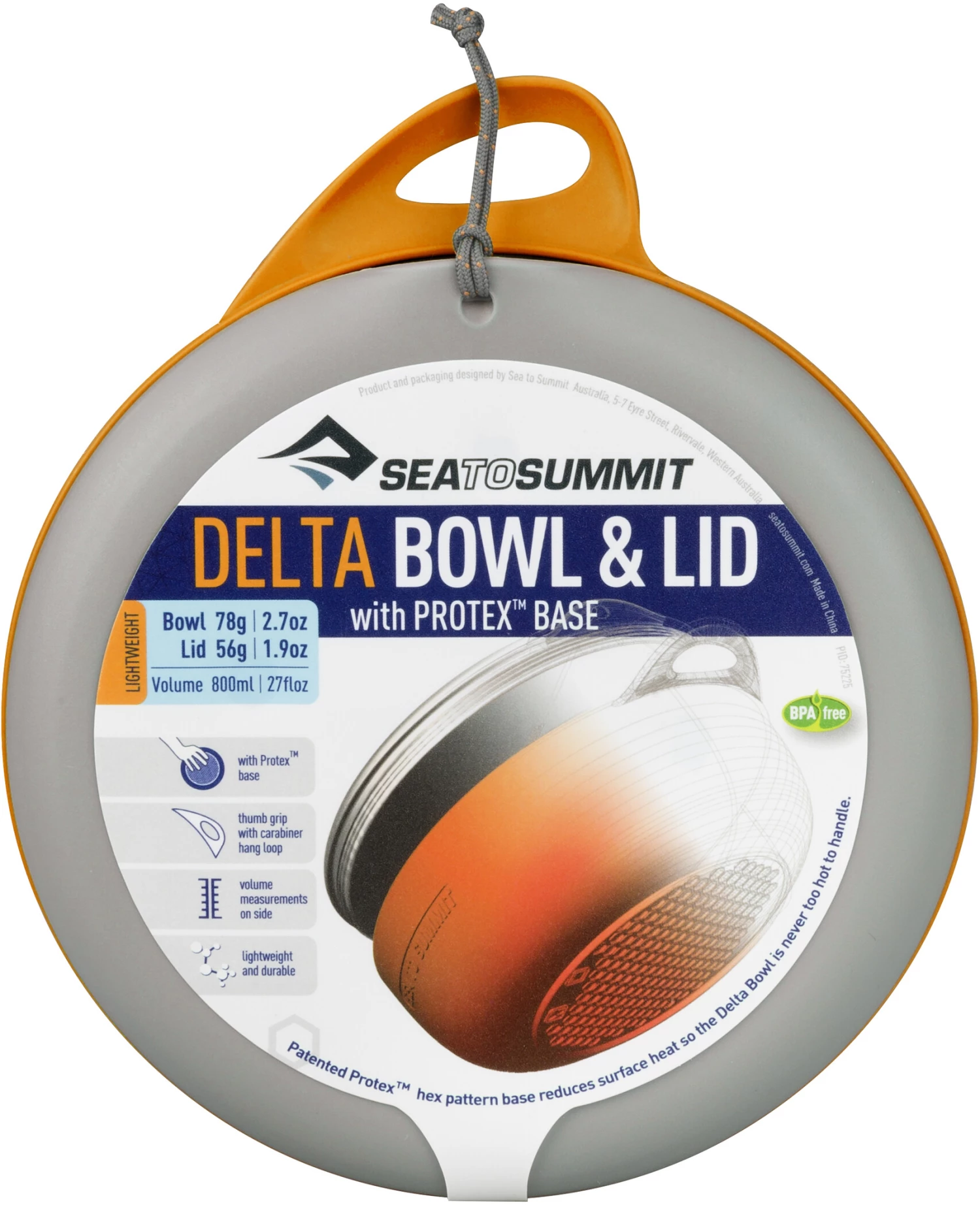 Sea to Summit Delta Bowl with Lid, orange 5 Sea to Summit Delta Bowl with Lid, orange – Image 3