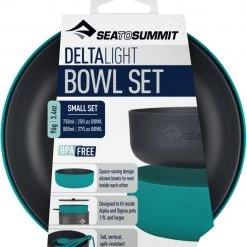 Sea to Summit DeltaLight Ensemble de bols Petit, turquoise/noir -Cuisine de Camping Soldes sea to summit deltalight bowl set small pacific blue charcoal 6