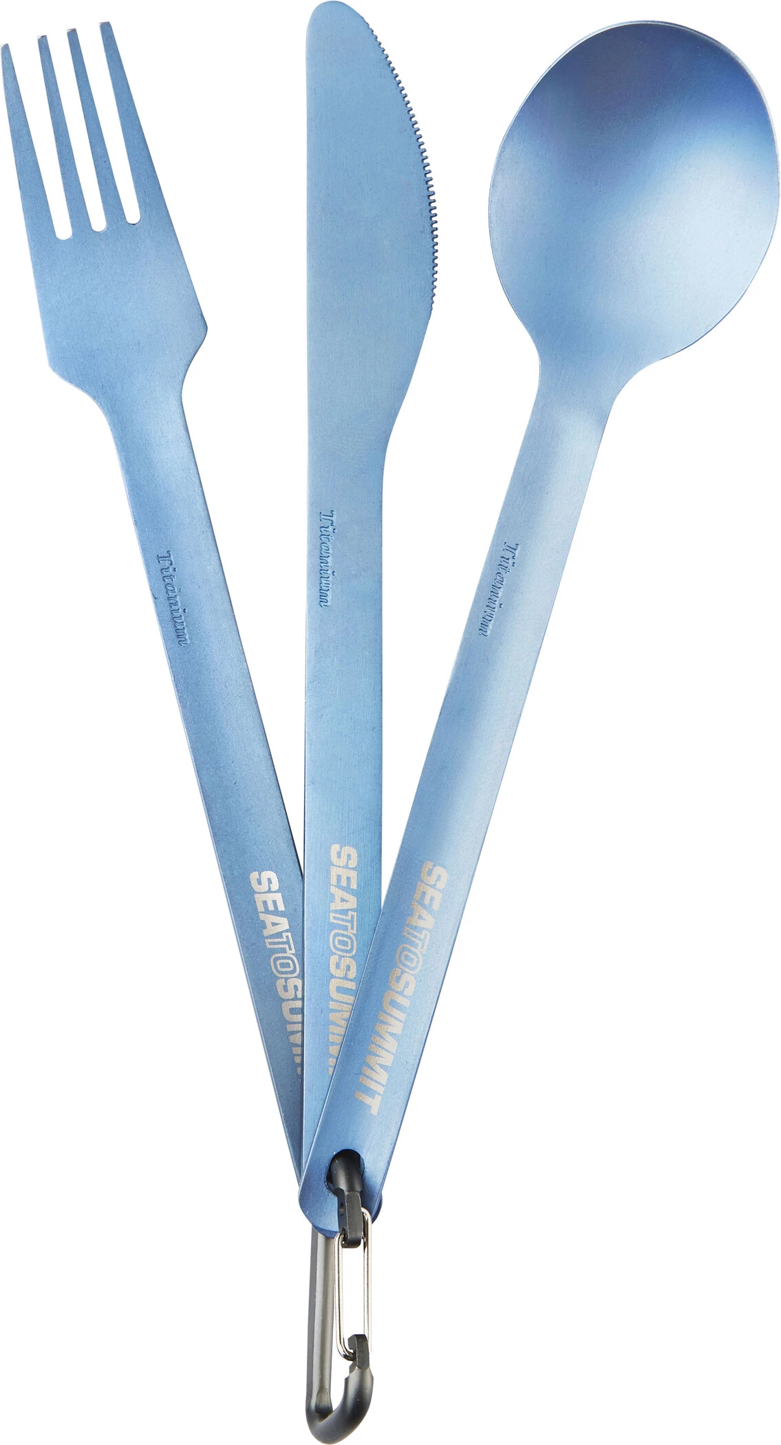 Sea to Summit Titanium Set de couverts 3 pièces, bleu 3 Sea to Summit Titanium Set de couverts 3 pièces, bleu