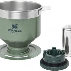 Stanley Classic Pour Over Filtre à café, vert/argent -Cuisine de Camping Soldes stanley classic pour over coffee filter hammertone green 2